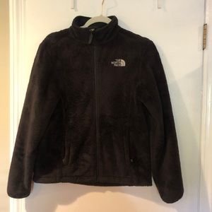 North face black fleece jacket